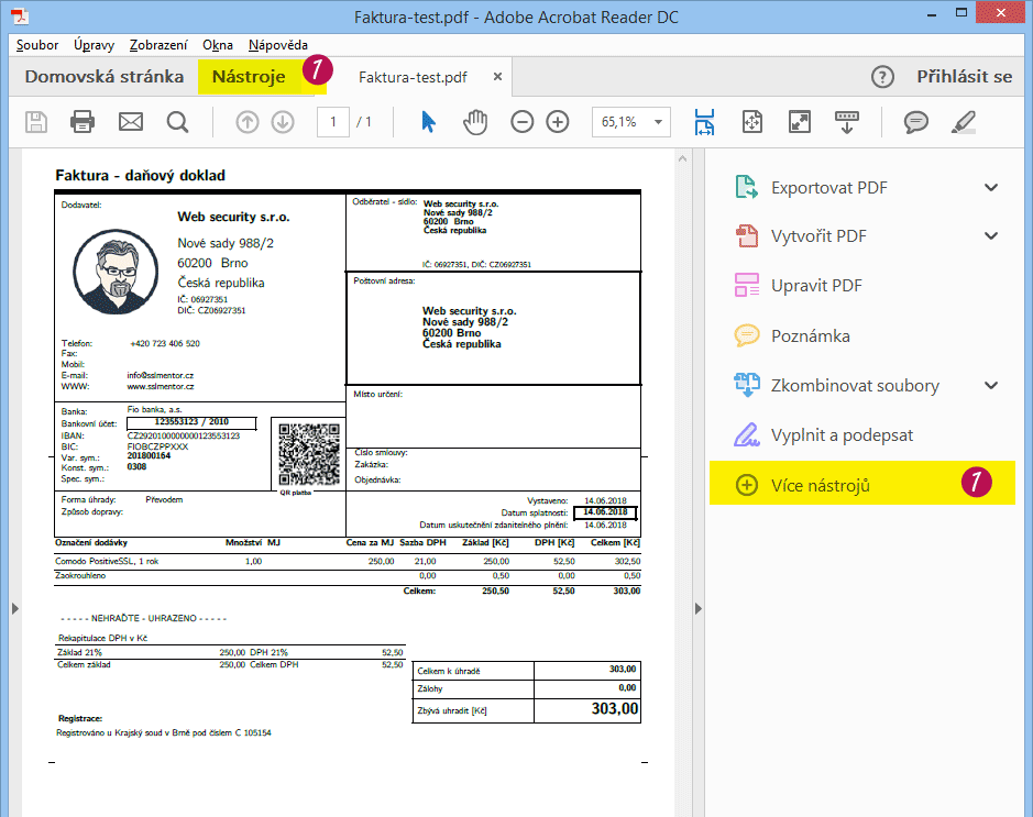 Jak podepsat dokument certifikátem?