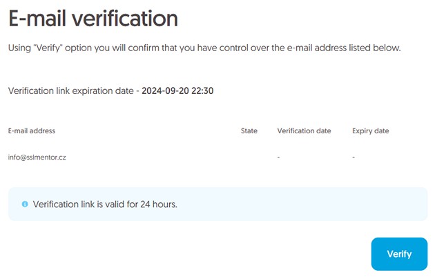 S/MIME E-mail Verification